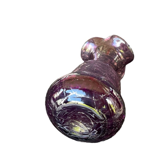 Amethyst Purple Vase Fluted Rim - Picture 7 of 7